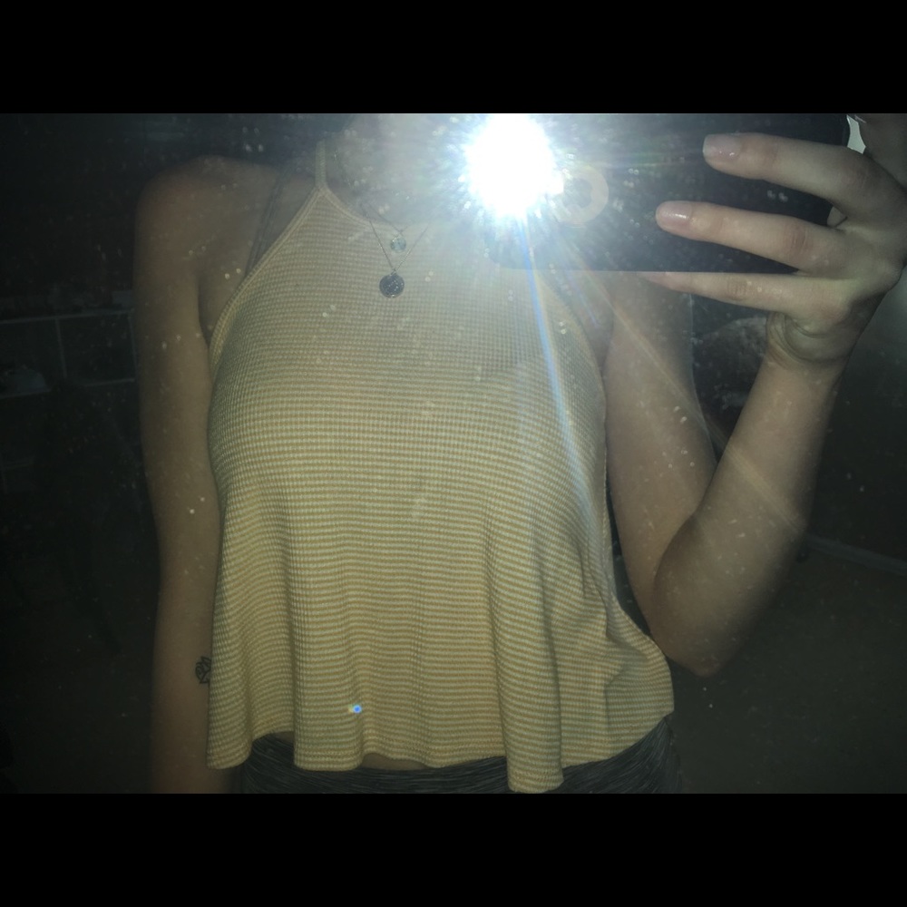 Yellow flowy shirt